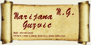 Marijana Gužvić vizit kartica